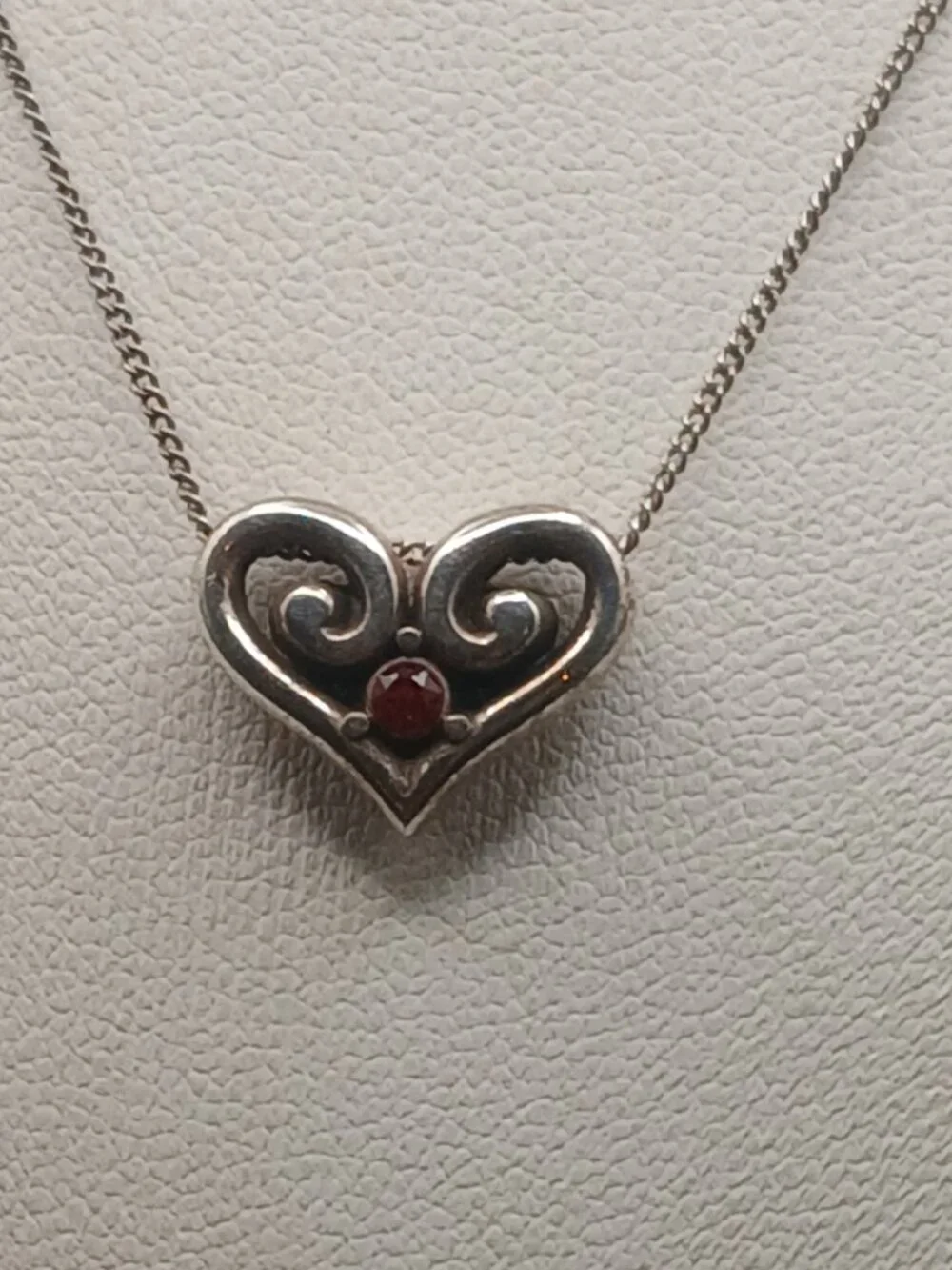 Retired Brighton Alcazar Blaze Heart Pendant Necklace